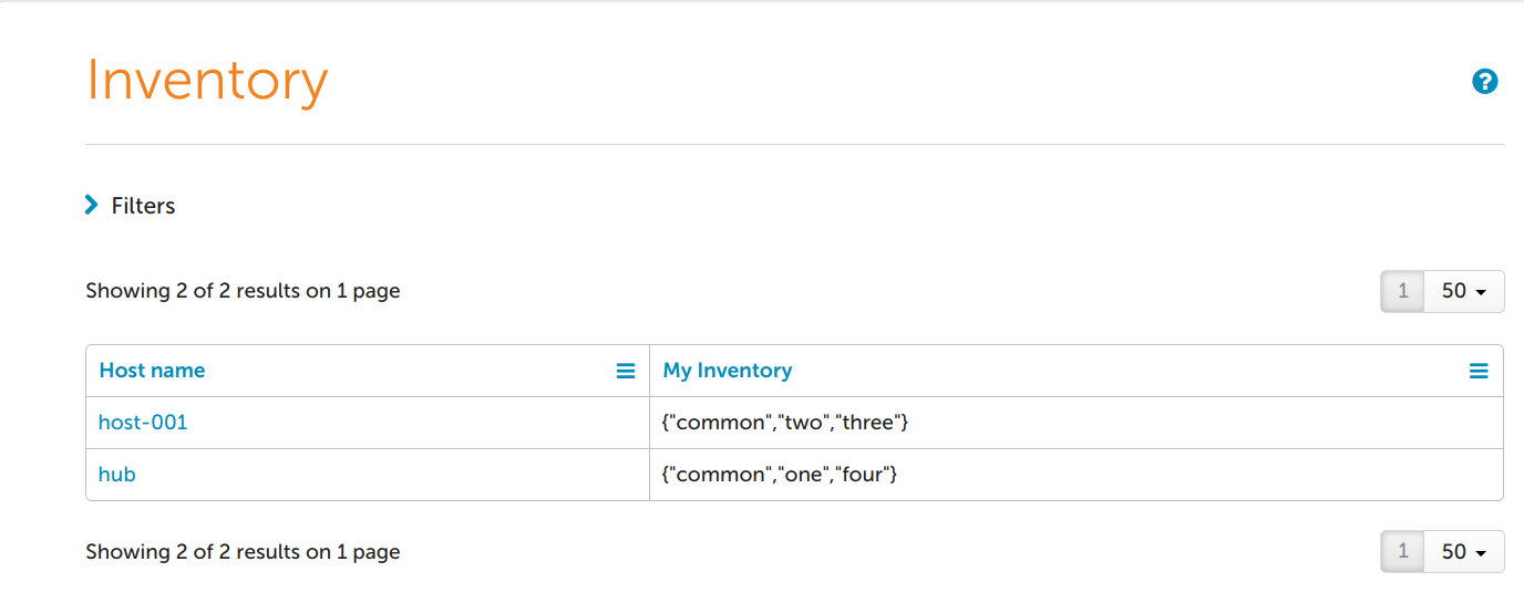 inventoried list items