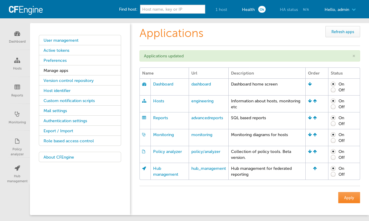 Enable Hub Management