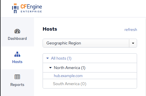 Hosts app custom tree for geographic region