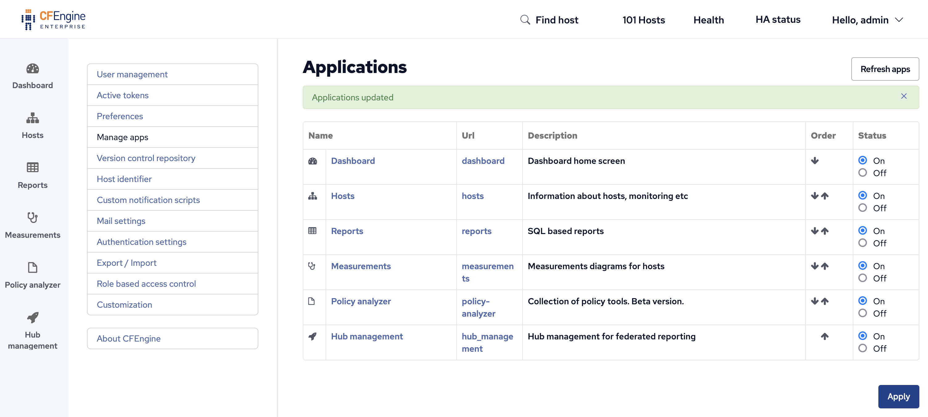 Enable Hub Management