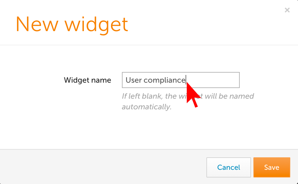 New widget name