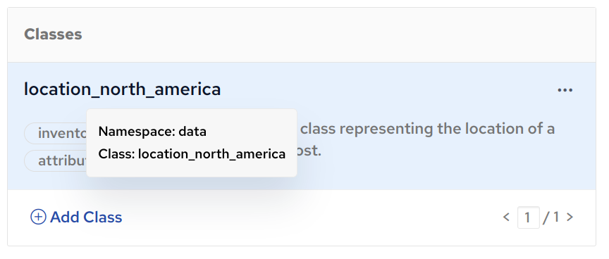 Host specific data classes