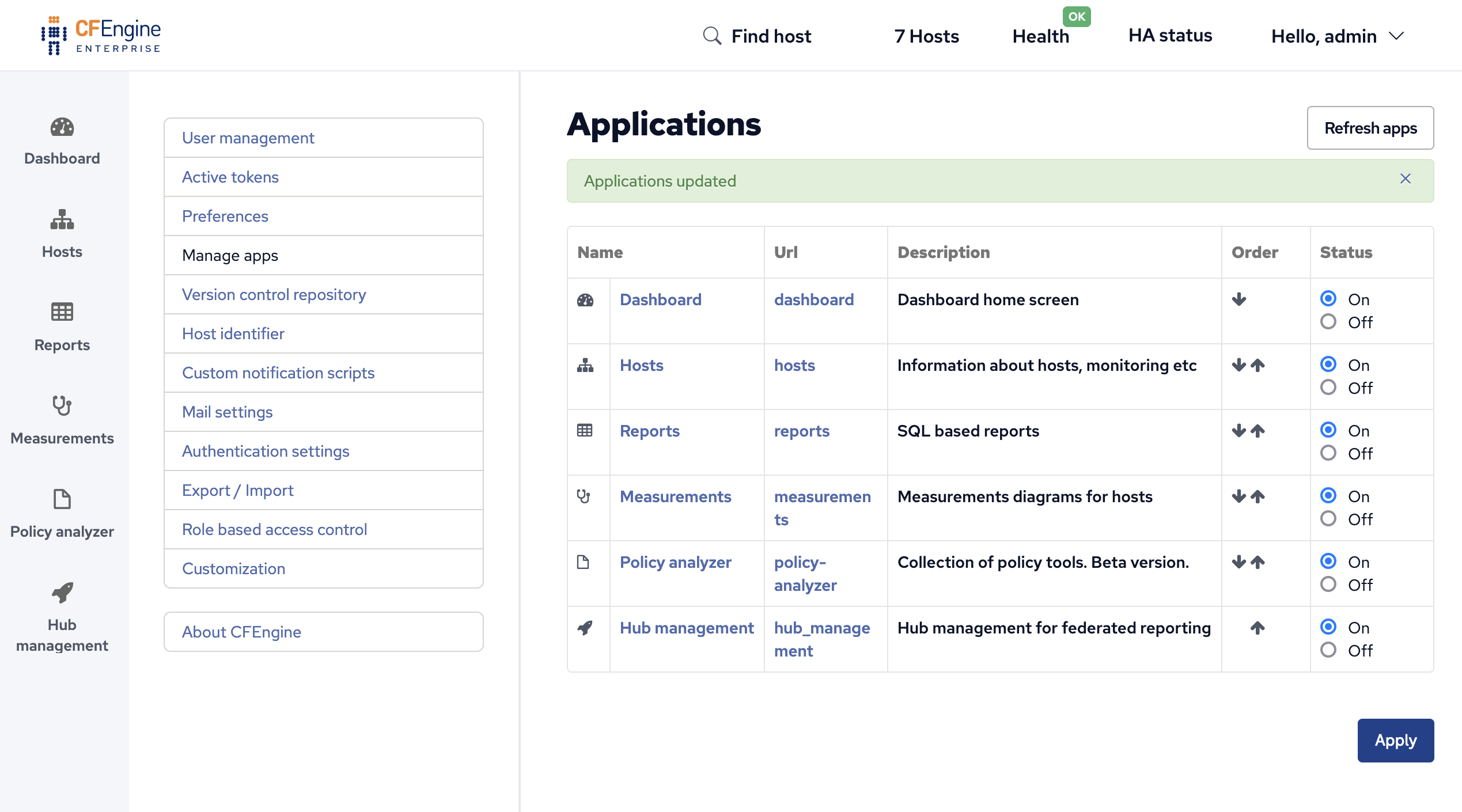 Enable Hub Management