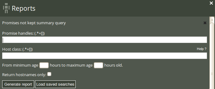 Promises not kept summary query