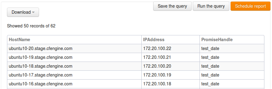 SQL Report Result